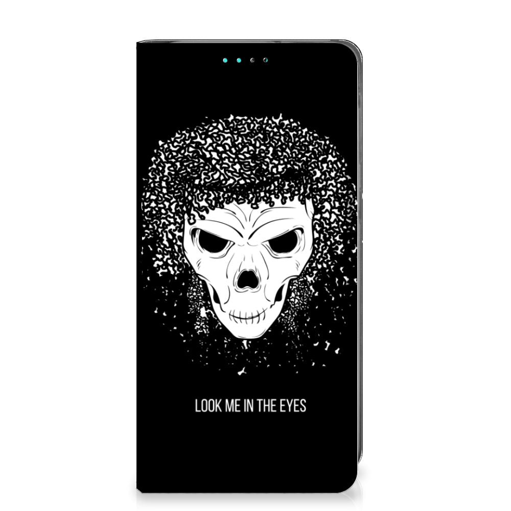 Mobiel BookCase Samsung Galaxy A40 Skull Hair