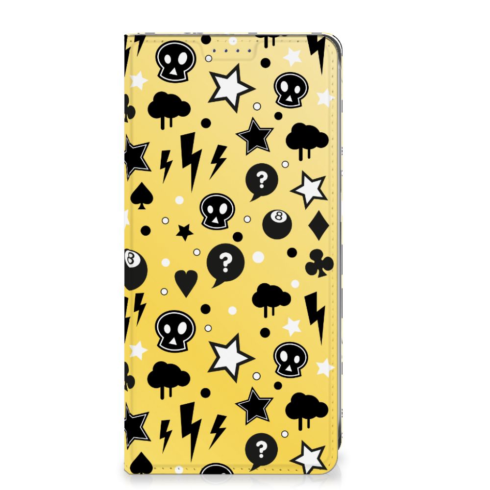 Samsung Galaxy S24FE Mobiel BookCase Punk Geel voorkant