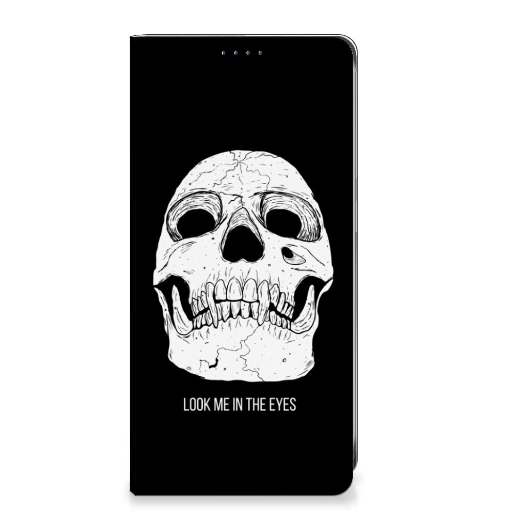 Samsung Galaxy S24FE Mobiel BookCase Skull Eyes voorkant