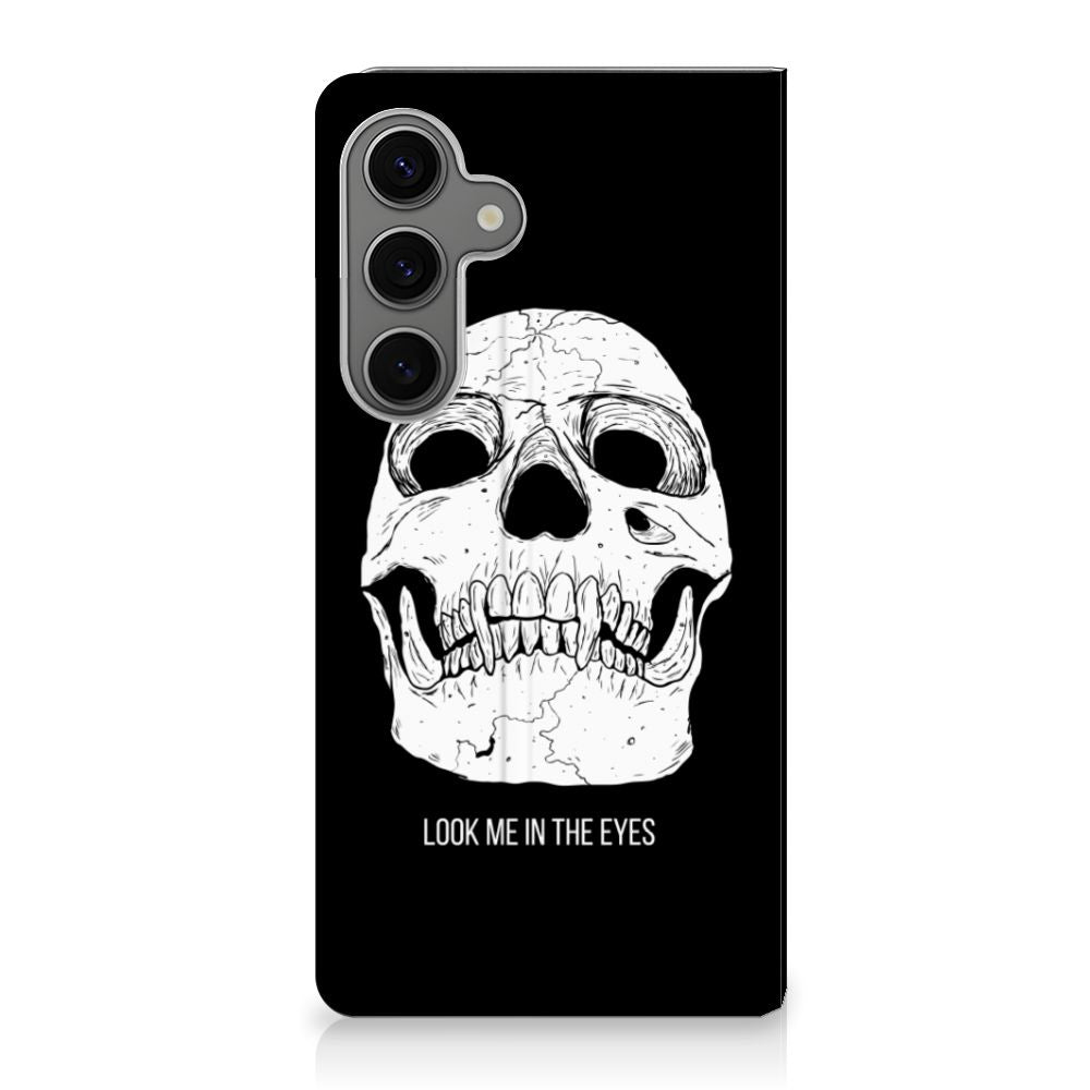 Samsung Galaxy S25 Plus Mobiel BookCase Skull Eyes voorkant