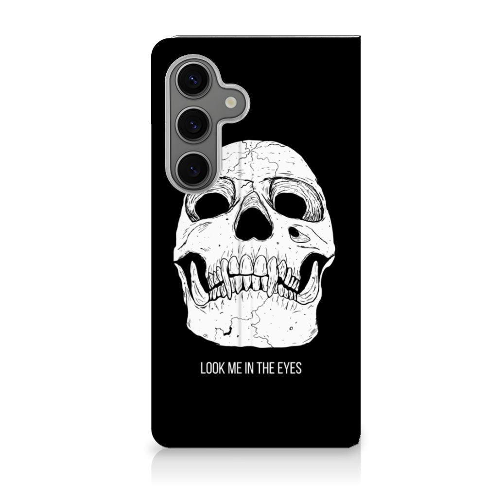 Samsung Galaxy S25 Mobiel BookCase Skull Eyes voorkant