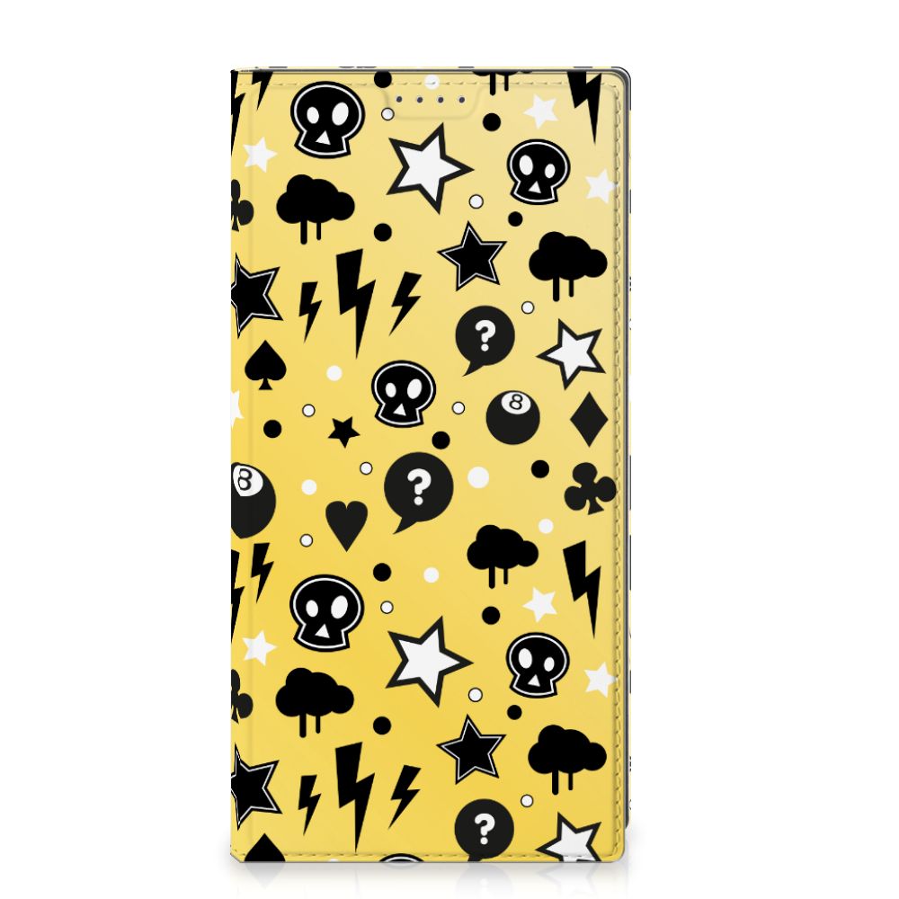 Samsung Galaxy S25 Ultra Mobiel BookCase Punk Geel voorkant design