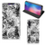 Mobiel BookCase Xiaomi Mi 9 Skulls Angel boekhoes zwart wit design vooraanzicht