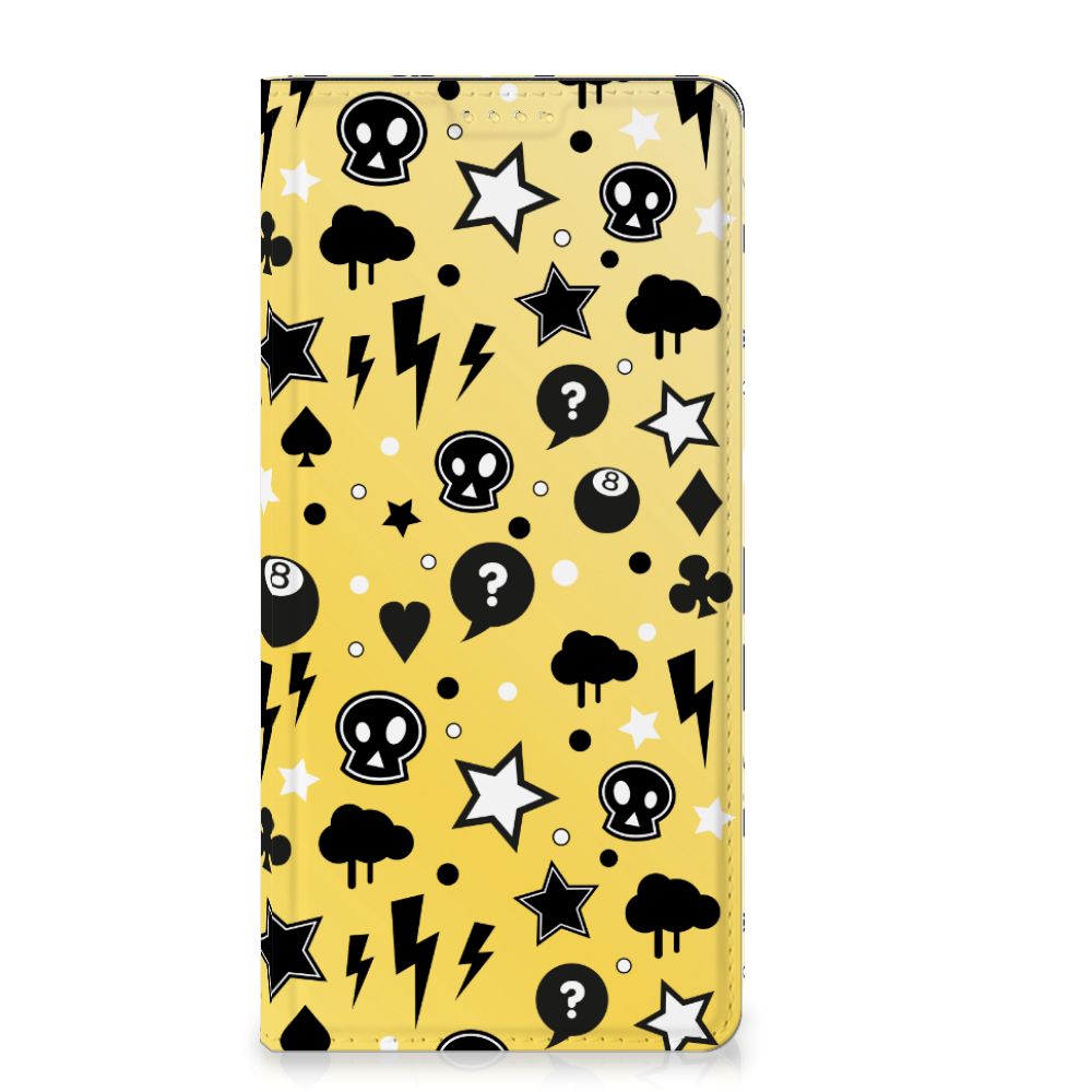 Mobiel BookCase Xiaomi Redmi Note 13 5G Punk Geel