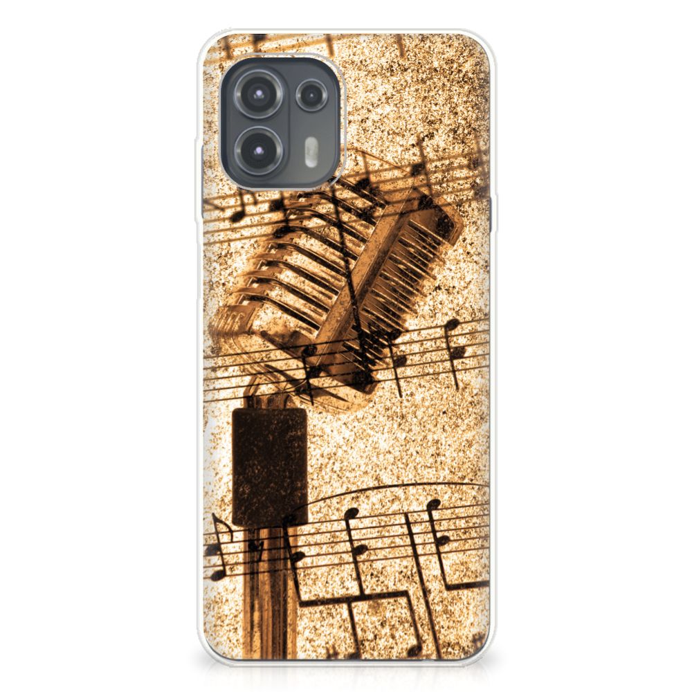 Motorola Edge 20 Lite Siliconen Hoesje met foto Bladmuziek B2C Telecom