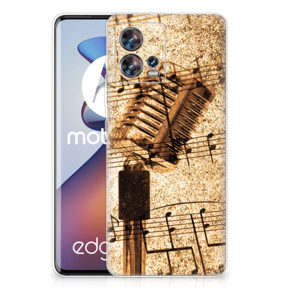 Motorola Edge 30 Fusion Siliconen Hoesje met foto Bladmuziek B2C Telecom