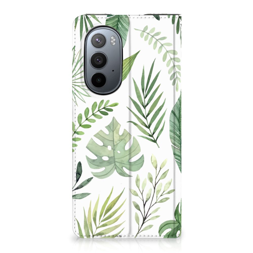 Motorola Edge 30 Pro Smart Cover Leaves hoesje bladeren groen