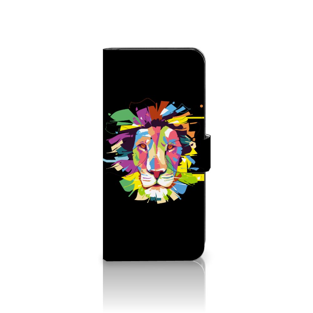 Motorola Edge 40 Leuk Hoesje Lion Color met kleurrijk Leeuw ontwerp voor gebruiksgemak en bescherming.