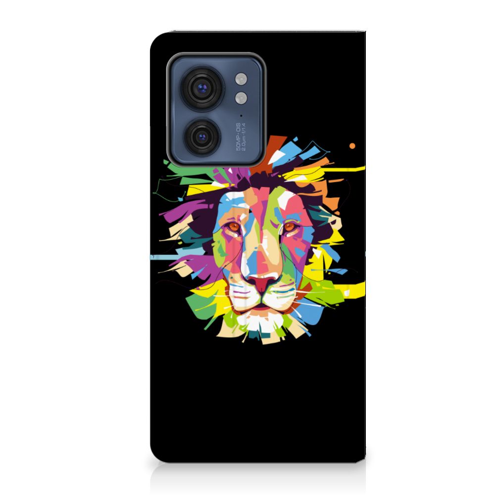 Motorola Edge 40 Magnet Case Lion Color voorkant