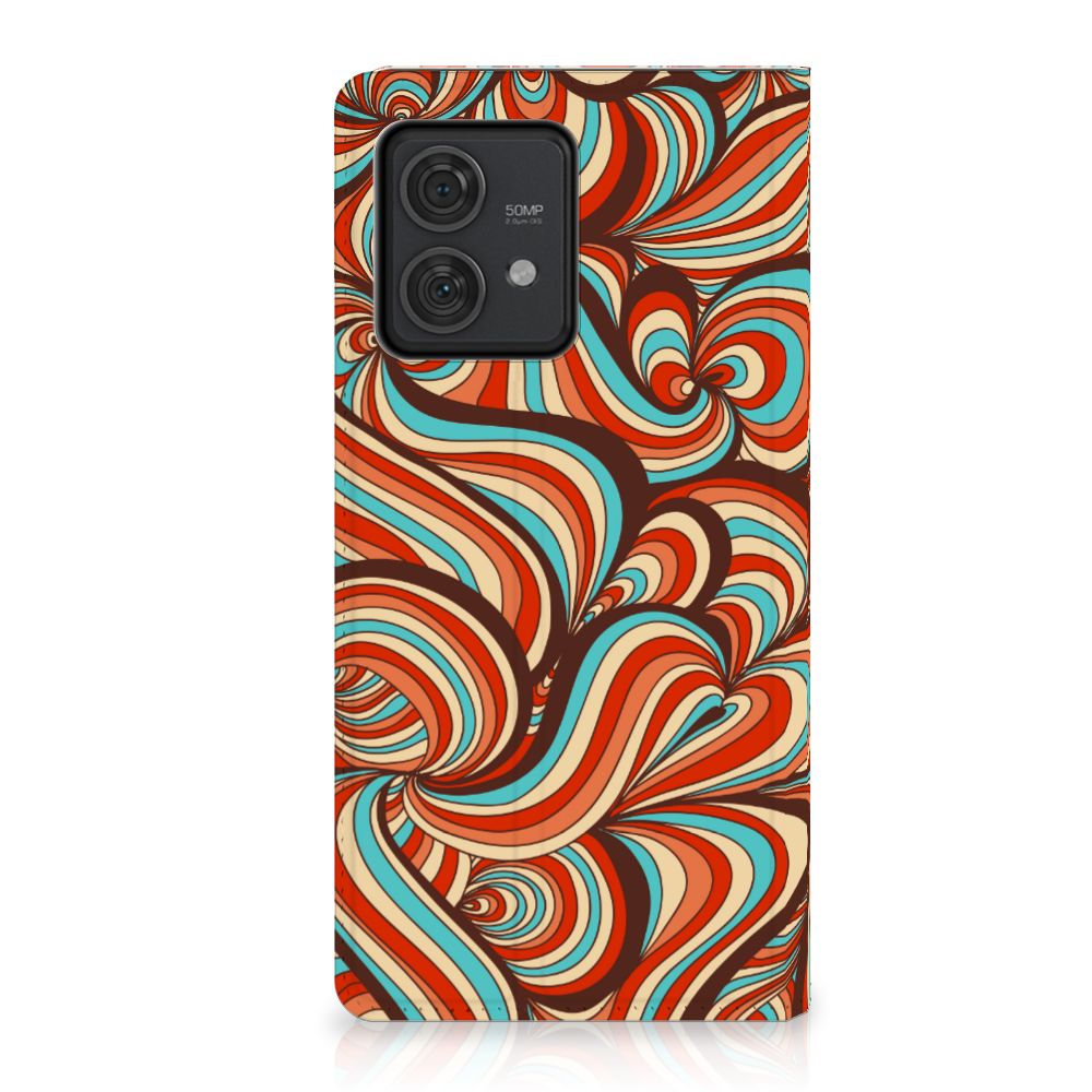 Motorola Edge 40 Neo Bookcase Retro met kleurrijk retro design, perfecte bescherming en uitstraling 🎨.