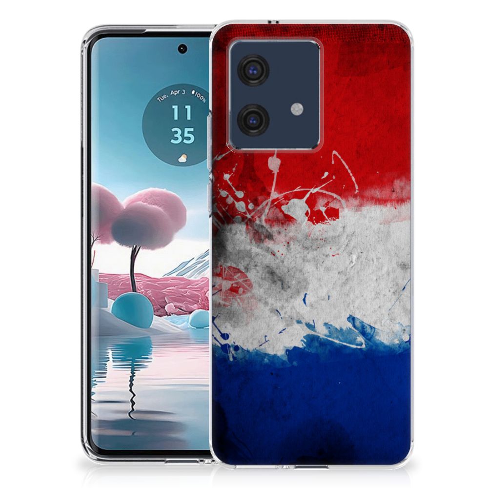 Motorola Edge 40 Neo Hoesje Nederland met design van de Nederlandse vlag 🇳🇱 voor goede bescherming en uitstraling.