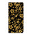 Motorola Edge 40 Neo Smart Cover Gouden Bloemen flowers zwart design vooraan