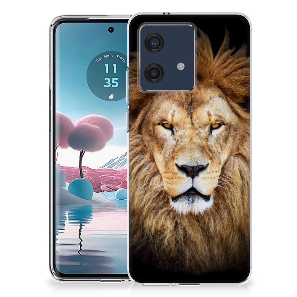 Motorola Edge 40 Neo TPU Hoesje Leeuw designleeuw achteraanzicht