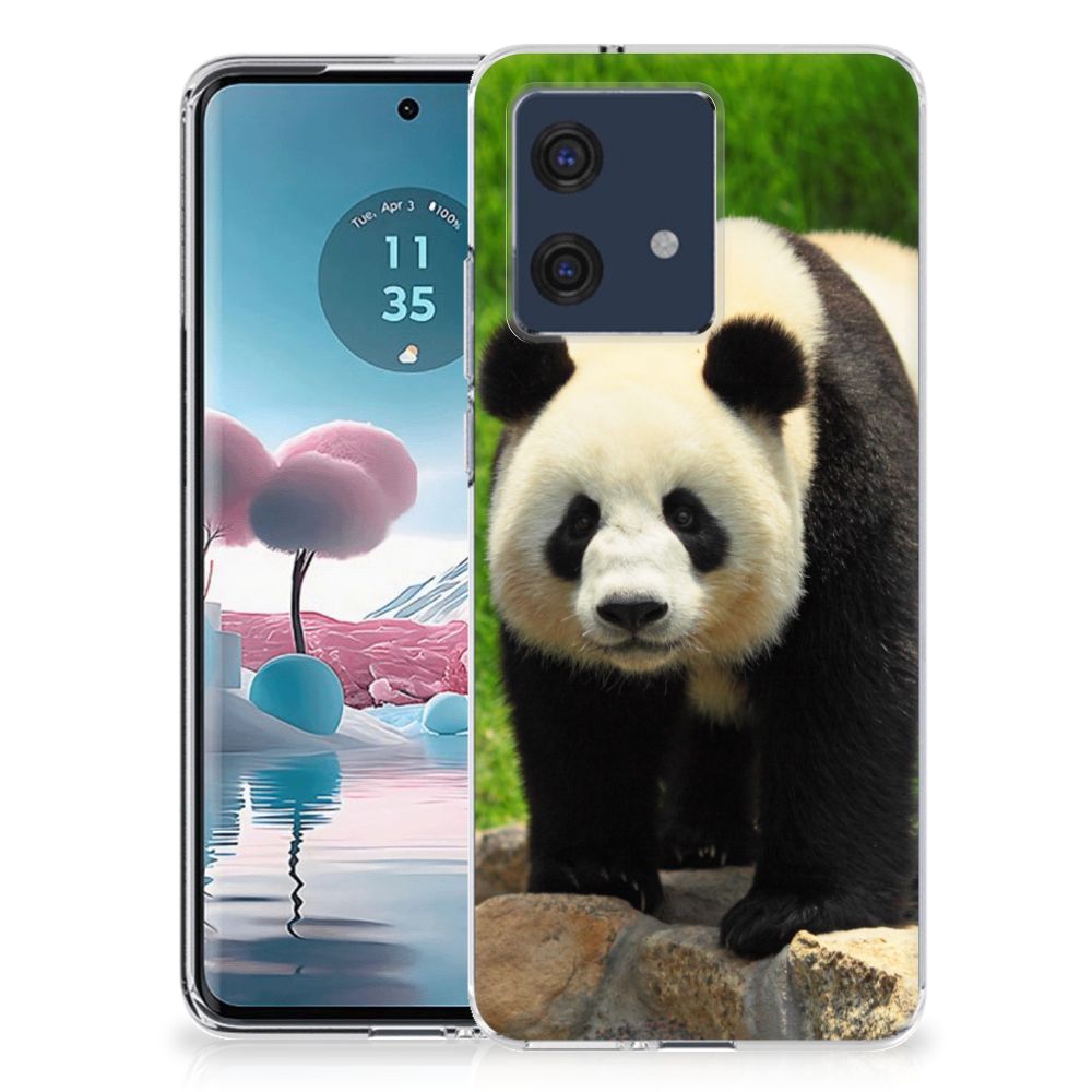 Motorola Edge 40 Neo TPU Hoesje Panda design panda vooraanzicht