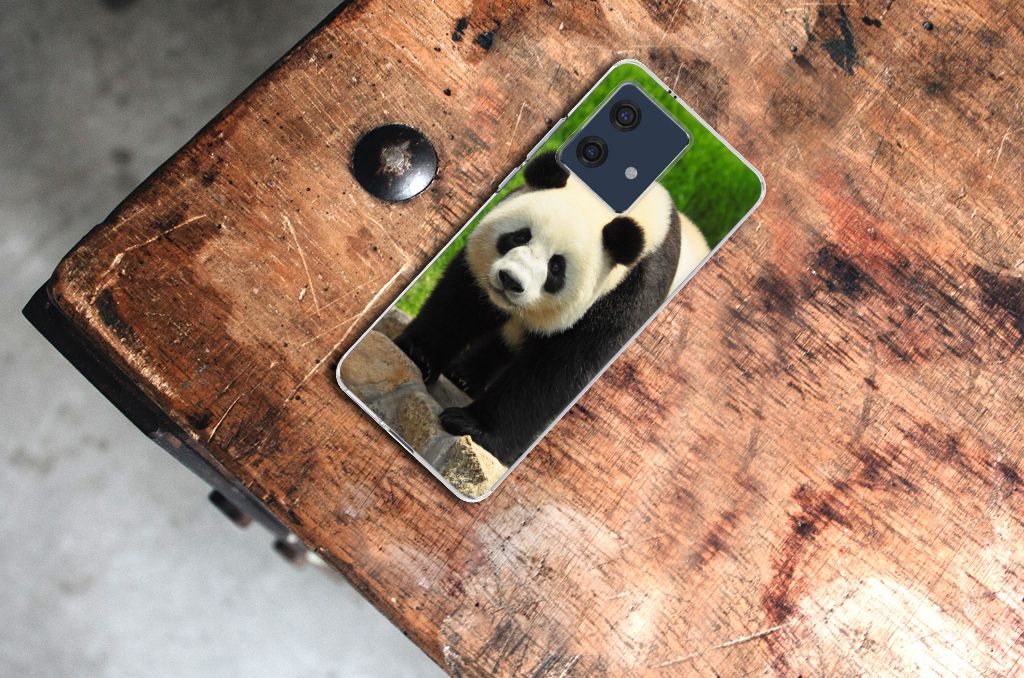 Motorola Edge 40 Neo TPU Hoesje Panda telefoon hoesje panda afbeelding