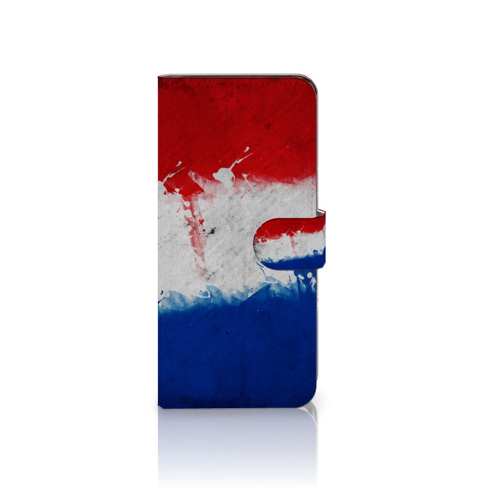 Motorola Edge 40 Pro Bookstyle Case Nederland met artistiek ontwerp van de Nederlandse vlag.