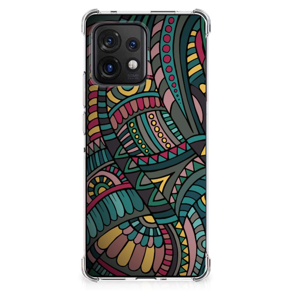 Motorola Edge 40 Pro Doorzichtige Silicone Hoesje Aztec B2C Telecom