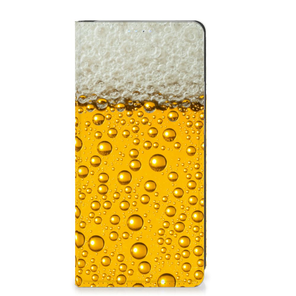 Motorola Edge 40 Pro Flip Style Cover Bier design bierprint aanzicht