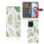 Motorola Edge 40 Pro Hoesje Leaves met bladpatroon, ruimte voor pasjes, stijlvol en duurzaam 🍃