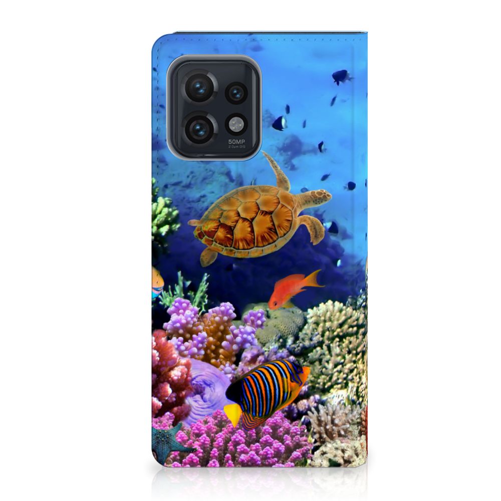 Motorola Edge 40 Pro Hoesje maken Vissen design tropische vissen aanzicht