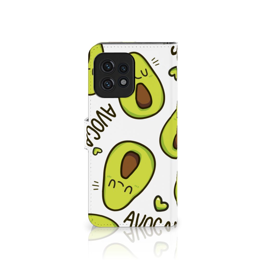 Motorola Edge 40 Pro Leuk Hoesje Avocado Singing telefoonhoesje avocado design aanzicht
