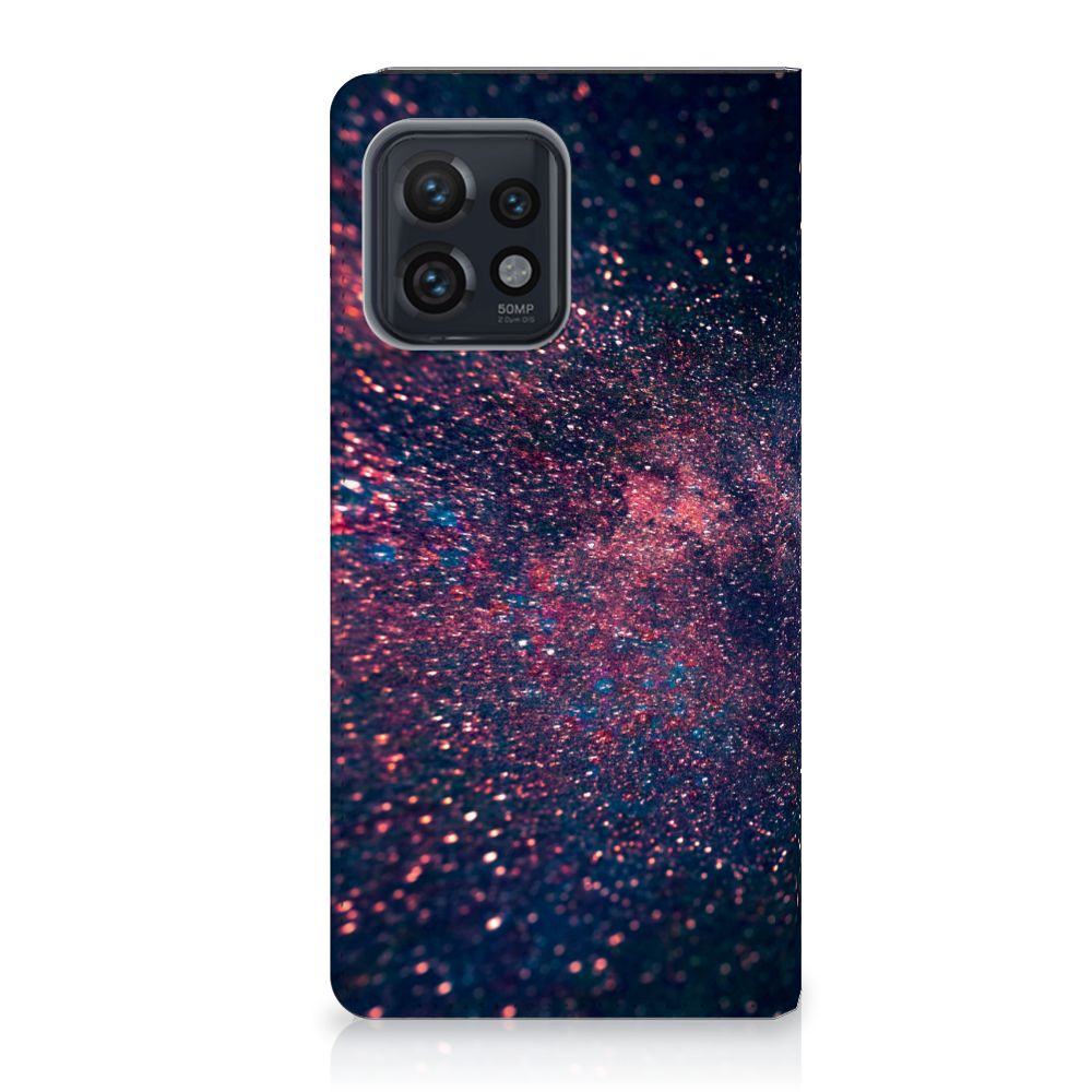 Motorola Edge 40 Pro Stand Case Stars kunstzinnige design galaxy uitstraling achterkant