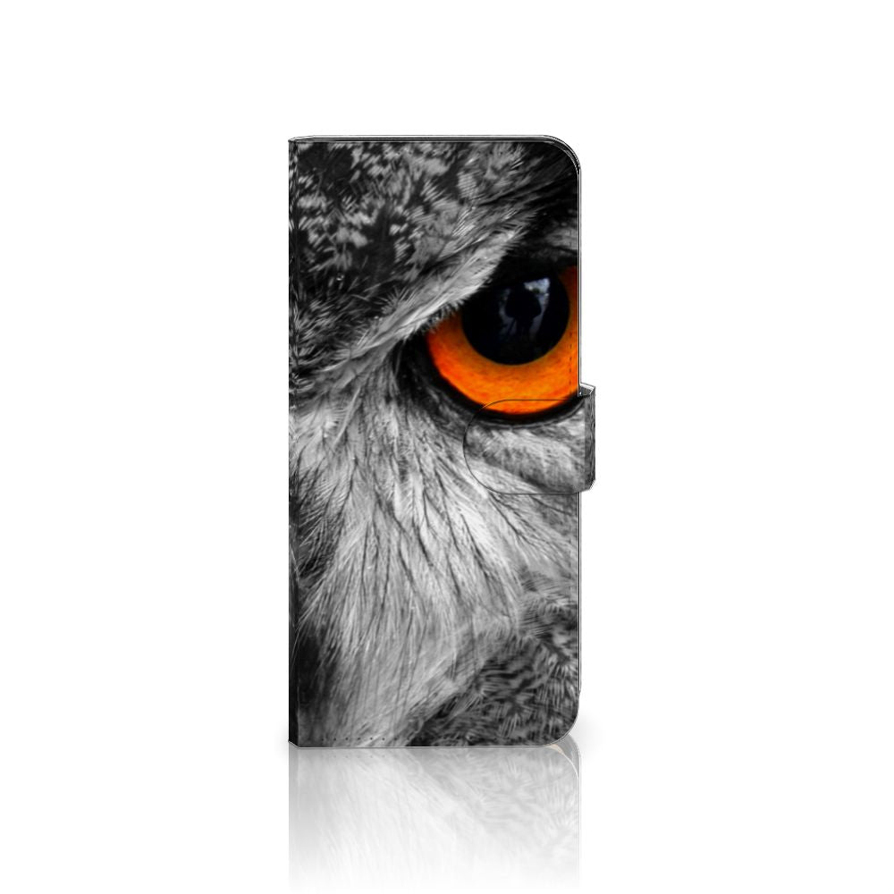 Motorola Edge 40 Pro Telefoonhoesje met Pasjes Uil design uil aanzicht