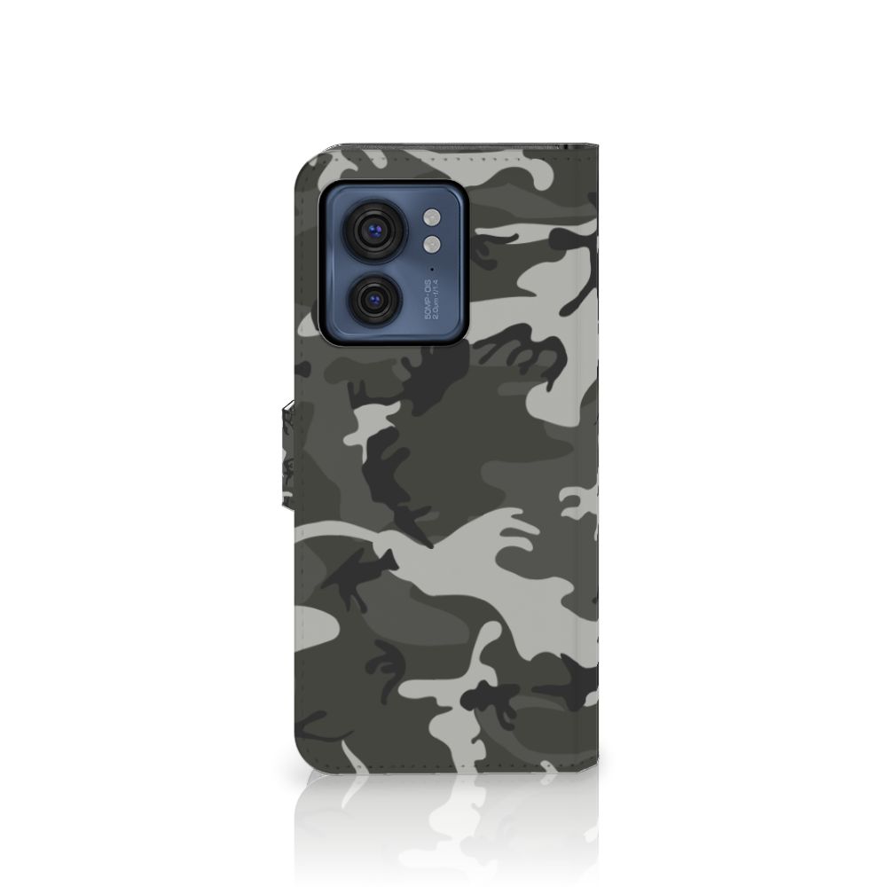 Motorola Edge 40 Telefoon Hoesje Army Light telefoonhoes camouflage design achterkant