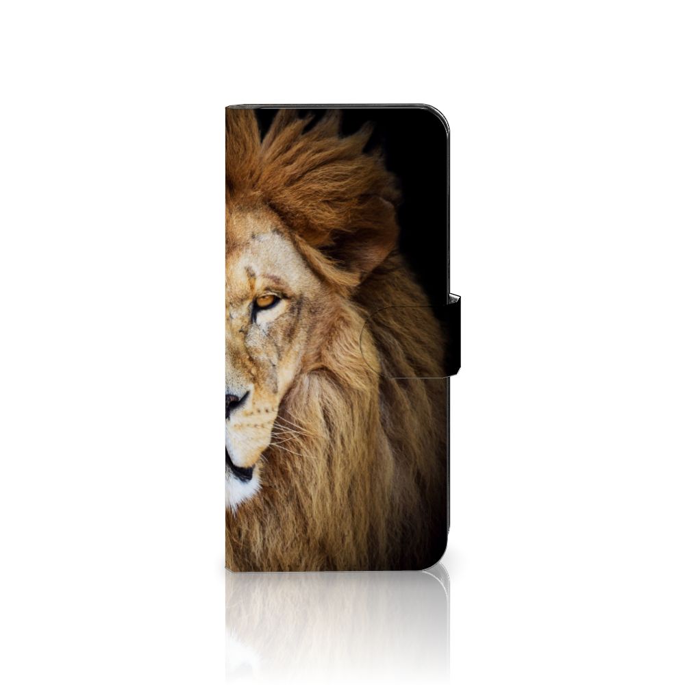 Motorola Edge 40 Telefoonhoesje met Pasjes Leeuw design leeuw voorkant