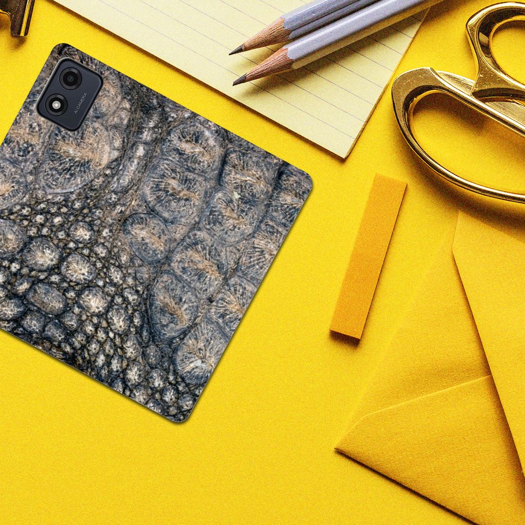 Motorola Moto E13 4G Hoesje maken Krokodillenprint krokodillenprint design voorkant