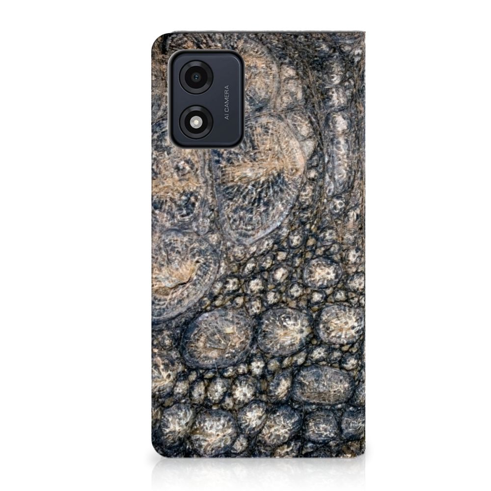 Motorola Moto E13 4G Hoesje maken Krokodillenprint krokodillenprint achterkant