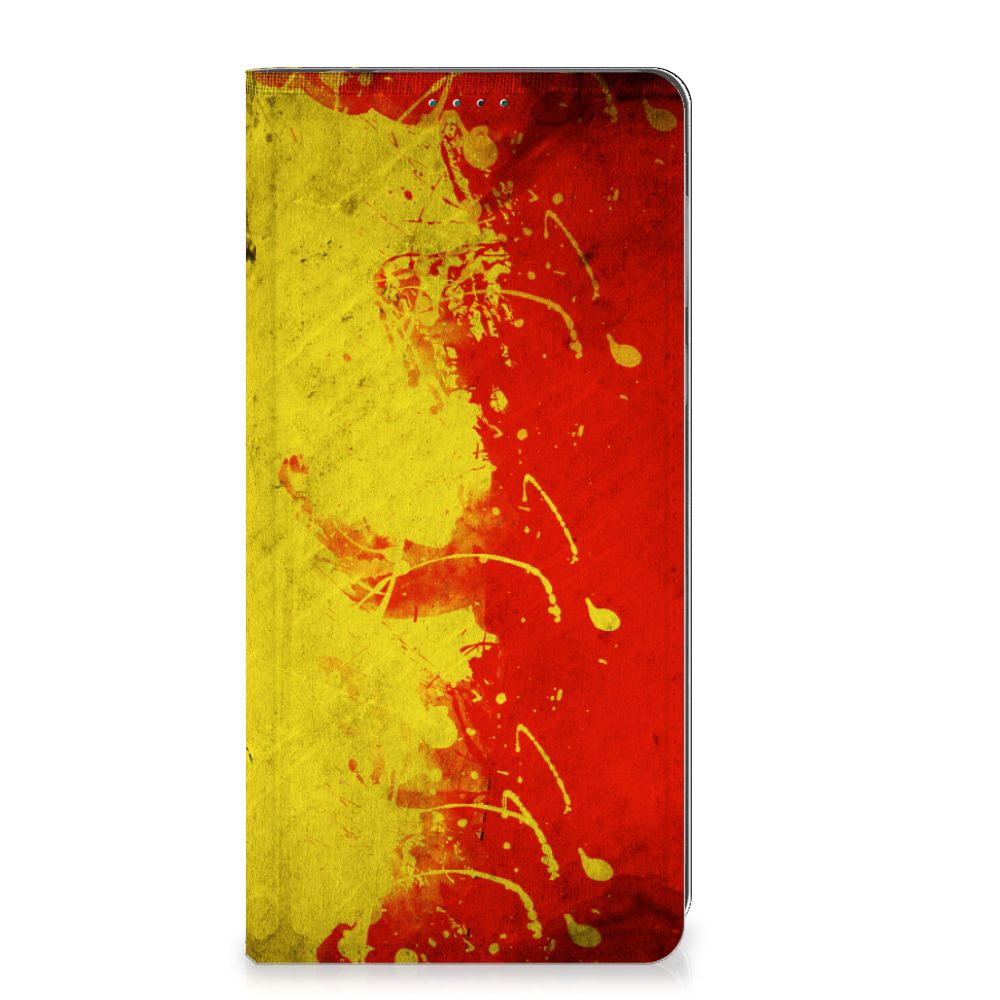 Motorola Moto E13 4G Standcase België design Belgische kleuren voorkant