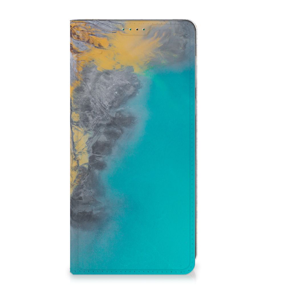 Motorola Moto E13 4G Standcase Marble Blue Gold