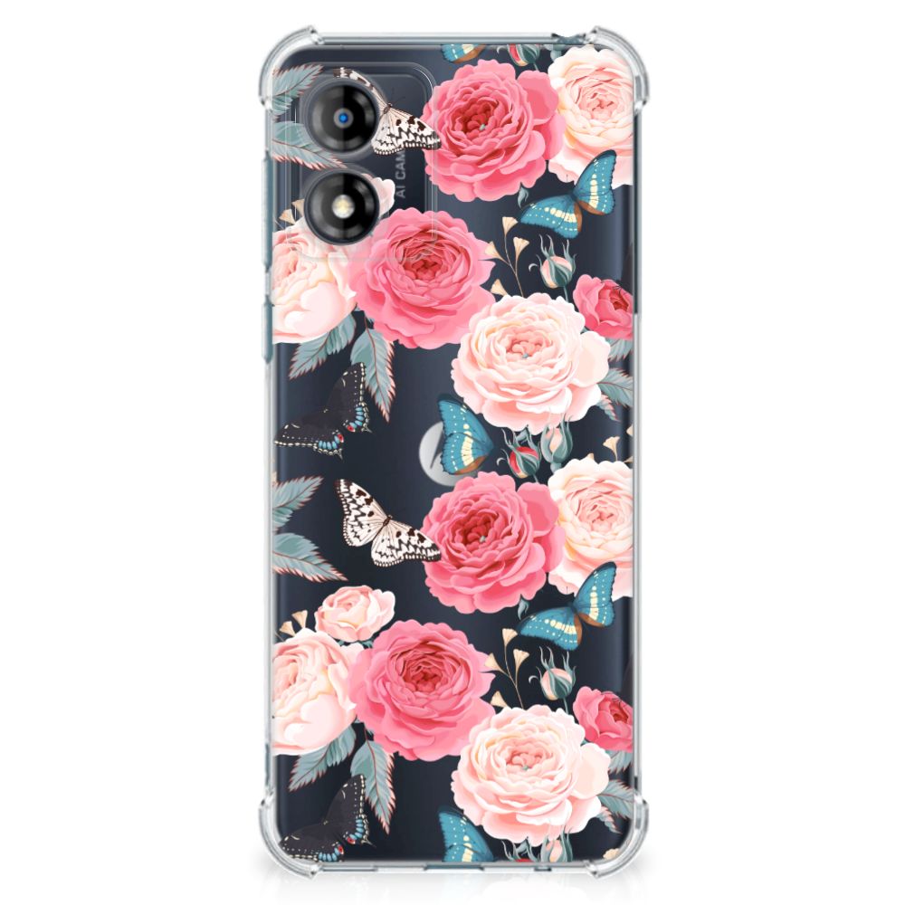 Motorola Moto E13 Case Butterfly Roses B2C Telecom