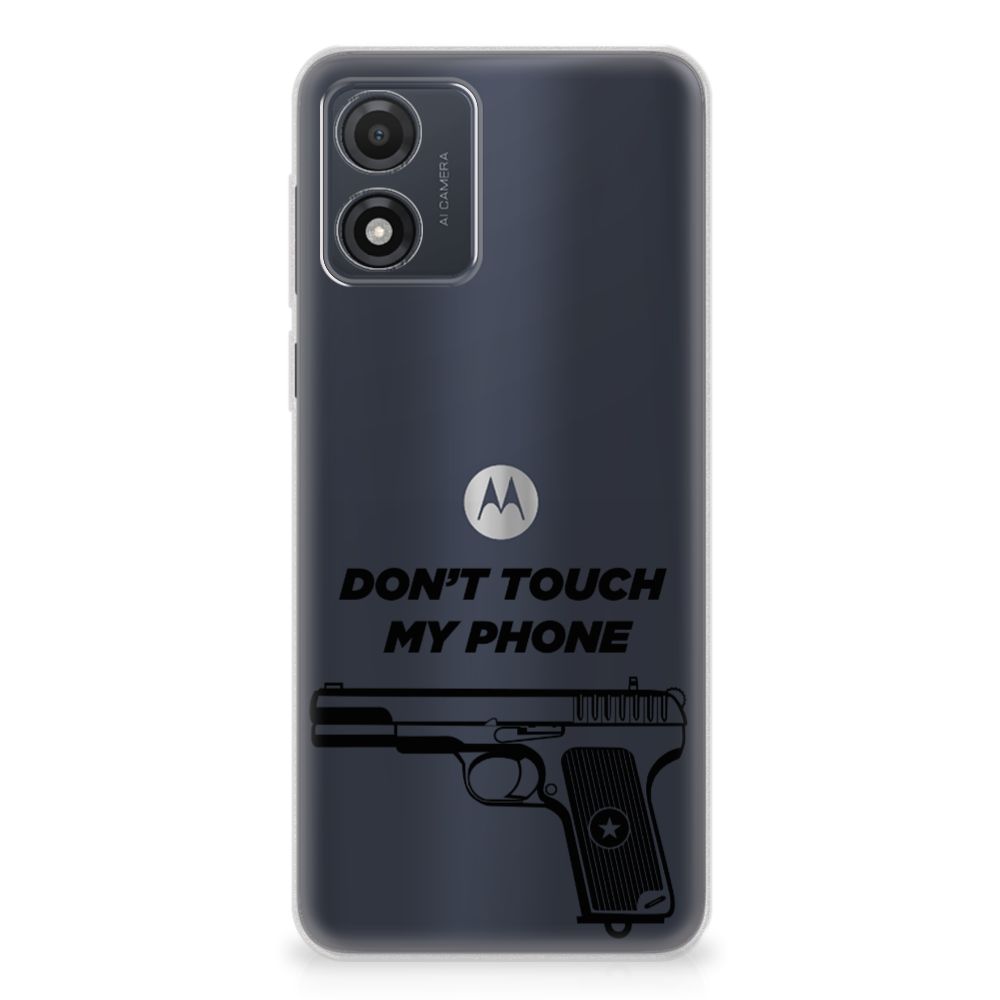 Motorola Moto E13 Silicone-hoesje Pistol DTMP achterkant