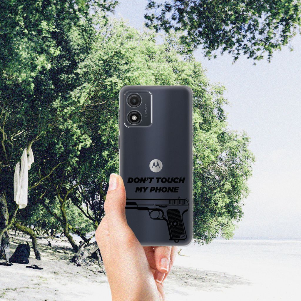 Motorola Moto E13 Silicone-hoesje Pistol DTMP achterkant