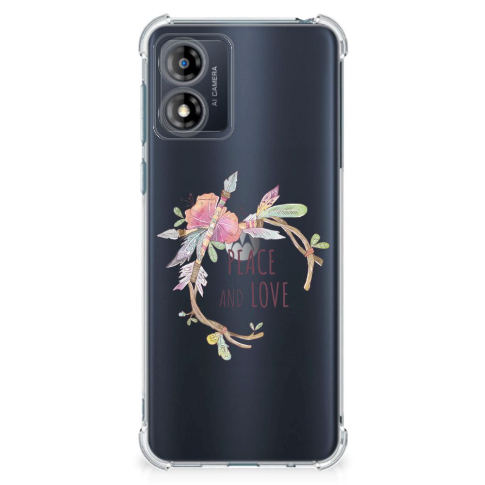 Motorola Moto E13 Stevig Bumper Hoesje Boho Text B2C Telecom