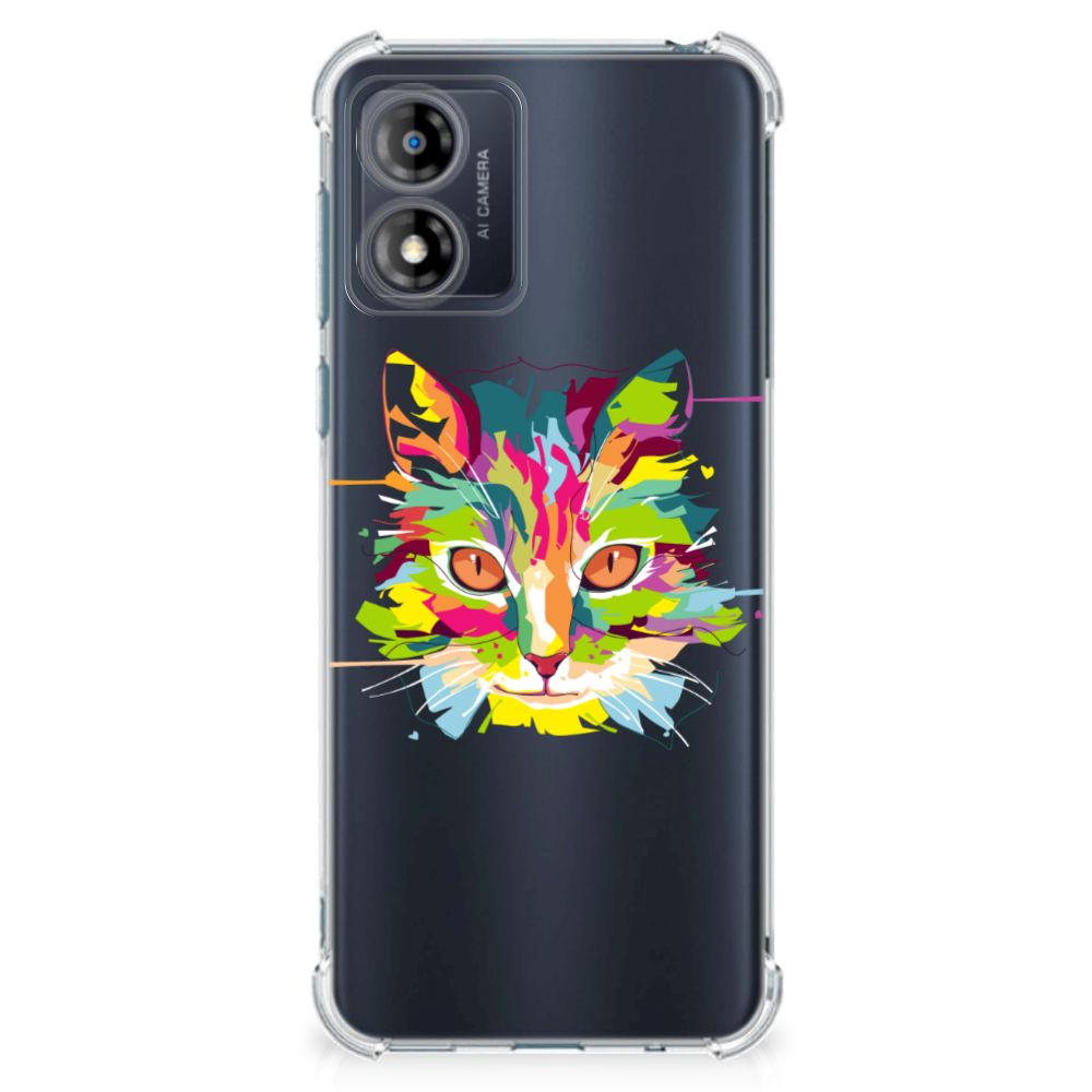 Motorola Moto E13 Stevig Bumper Hoesje Cat Color B2C Telecom