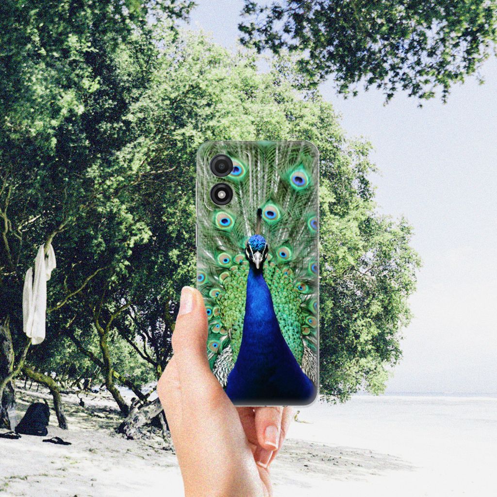 Motorola Moto E13 TPU Hoesje Pauw pauw design hand natuur