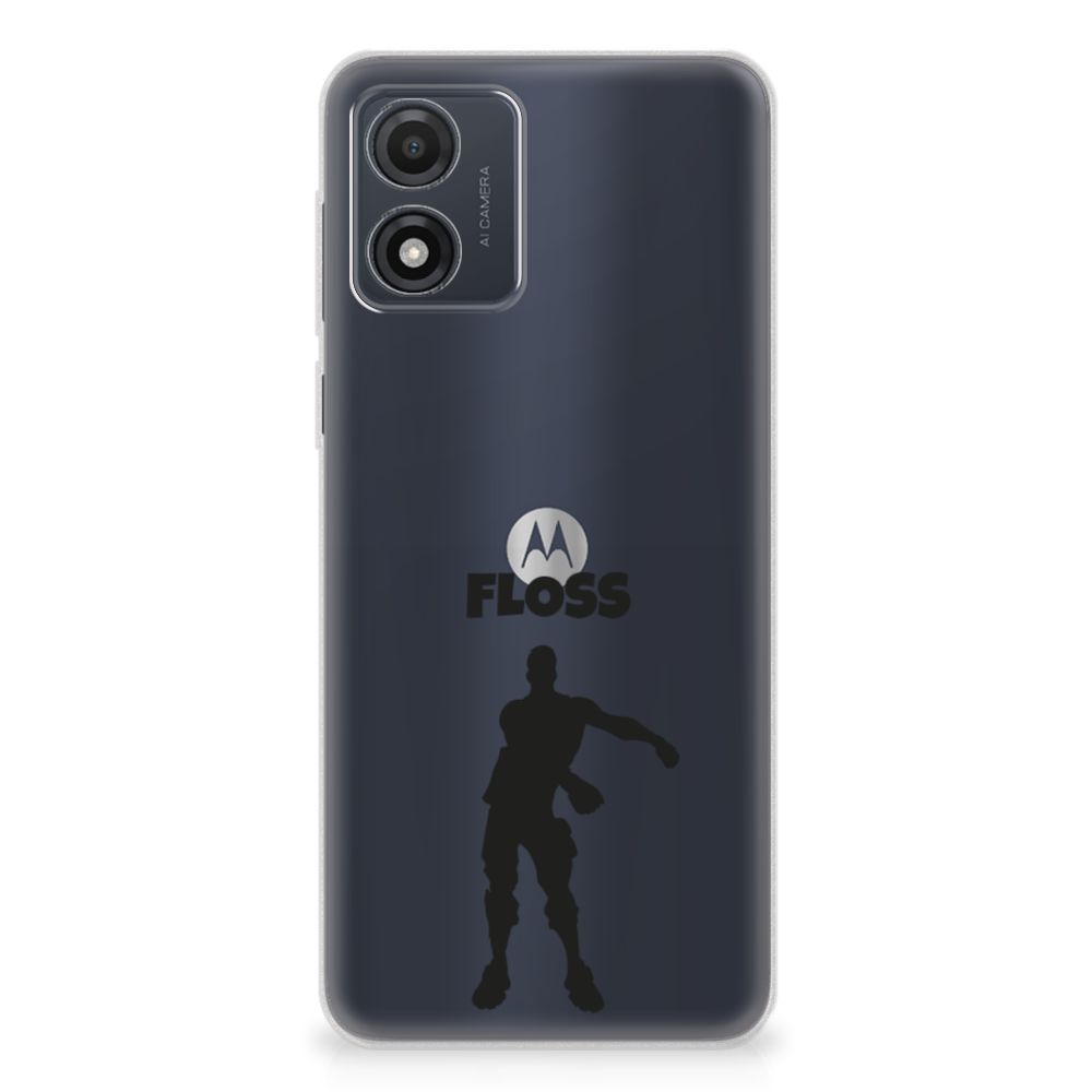 Motorola Moto E13 Telefoonhoesje met Naam Floss achterzijde design Floss
