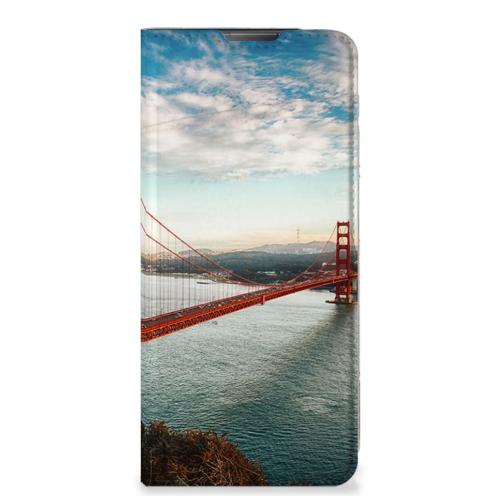 Motorola Moto E20 Book Cover Golden Gate Bridge design voorkant