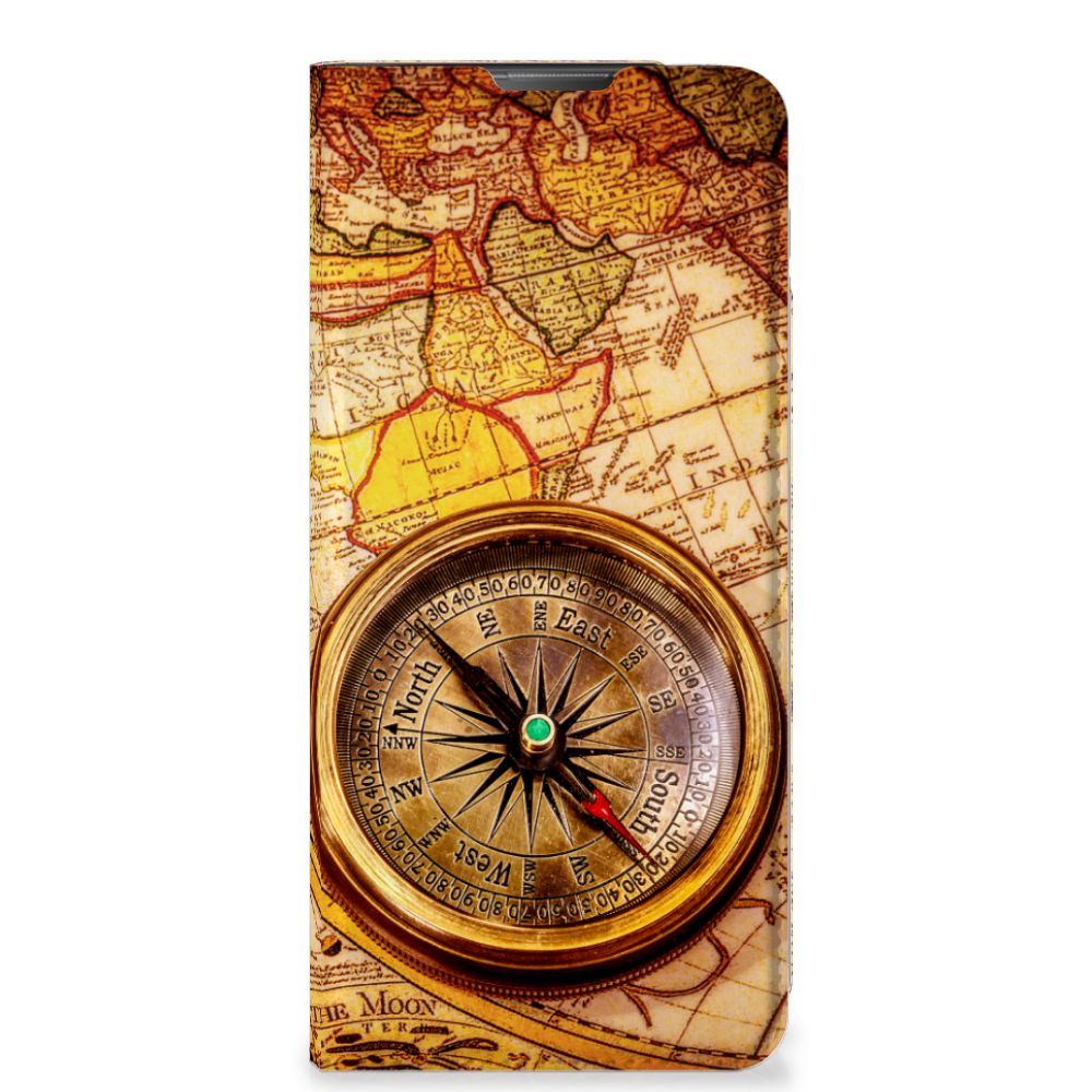 Motorola Moto E20 Book Cover Kompas boekomslag kompas ontwerp voorkant
