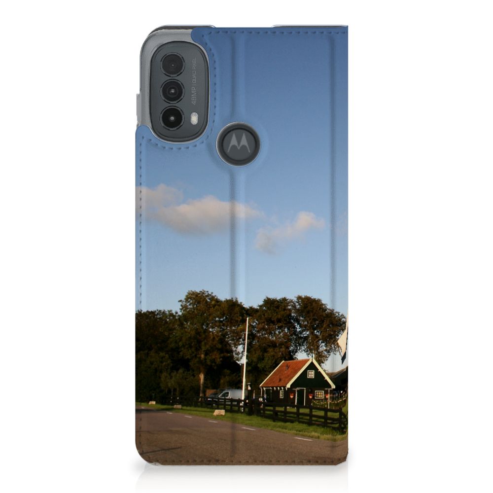 Motorola Moto E20 Book Cover Molen designhoesje met molen aanzicht