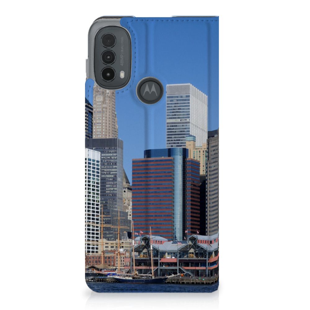 Motorola Moto E20 Book Cover Vrijheidsbeeld boekhoes New York aanzicht