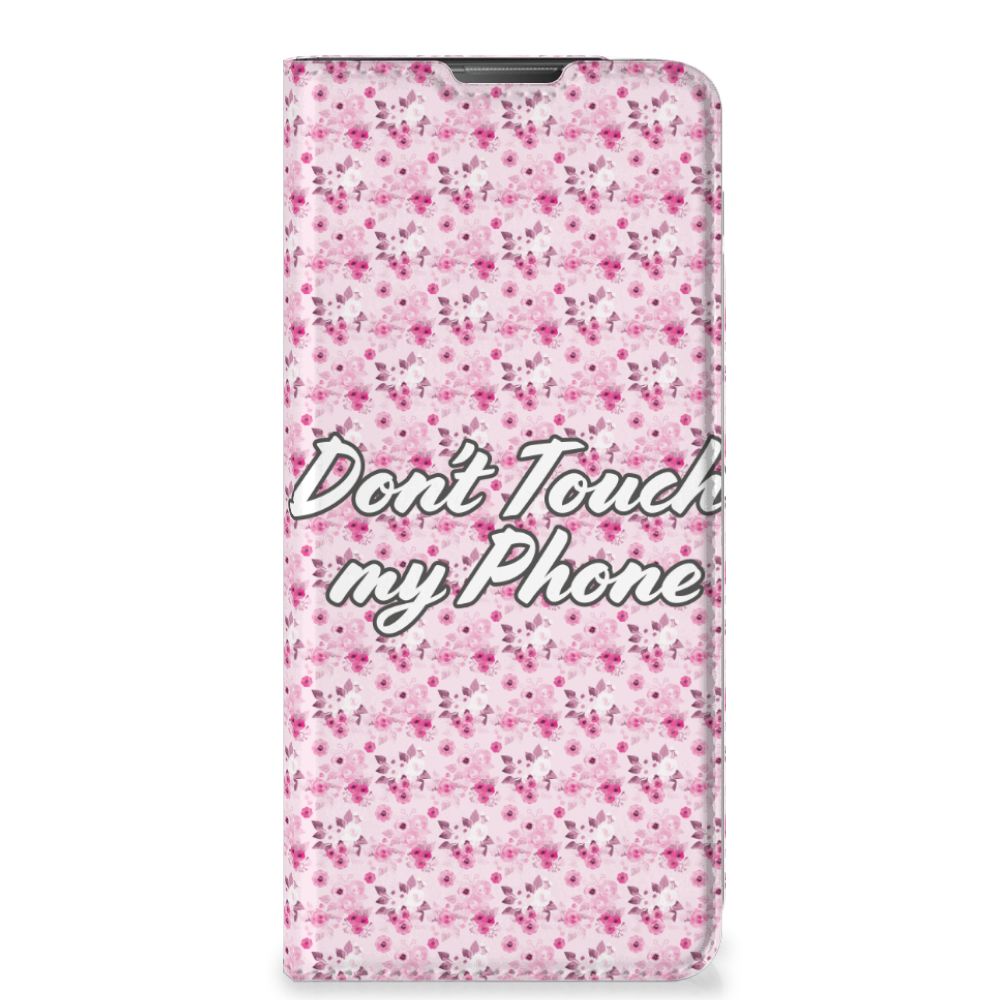 Motorola Moto E20 Design Case Flowers Pink DTMP voorkant bloemen roze