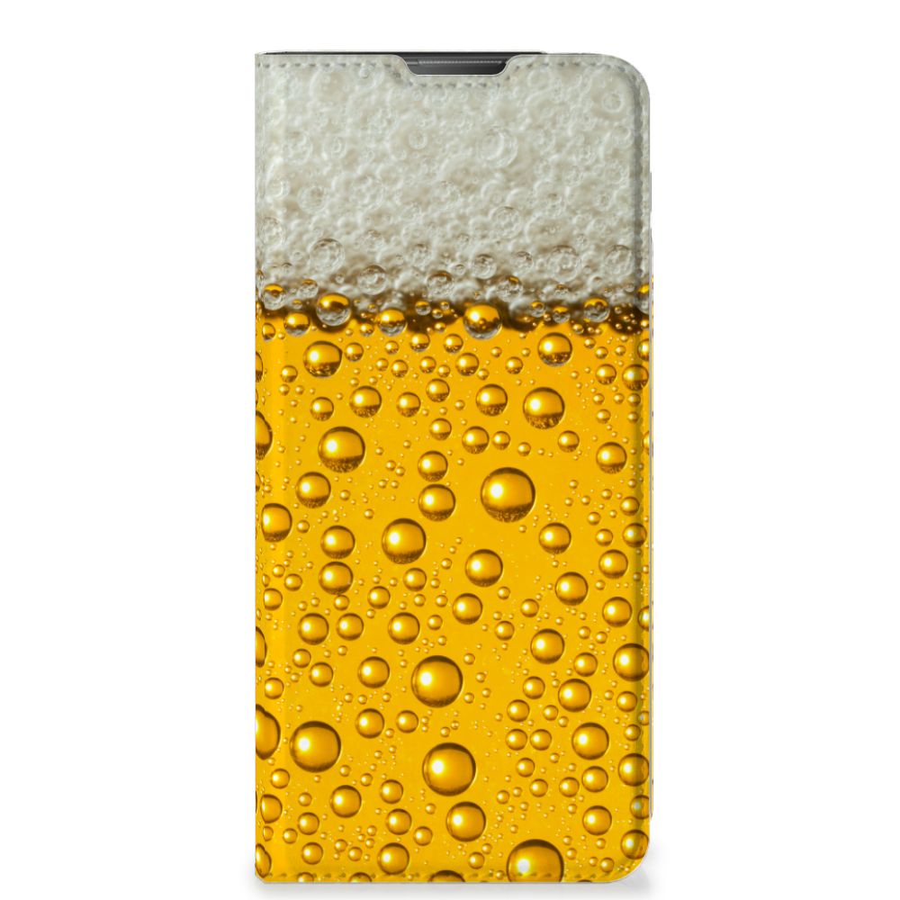 Motorola Moto E20 Flip Style Cover Bier bierprint voorkant