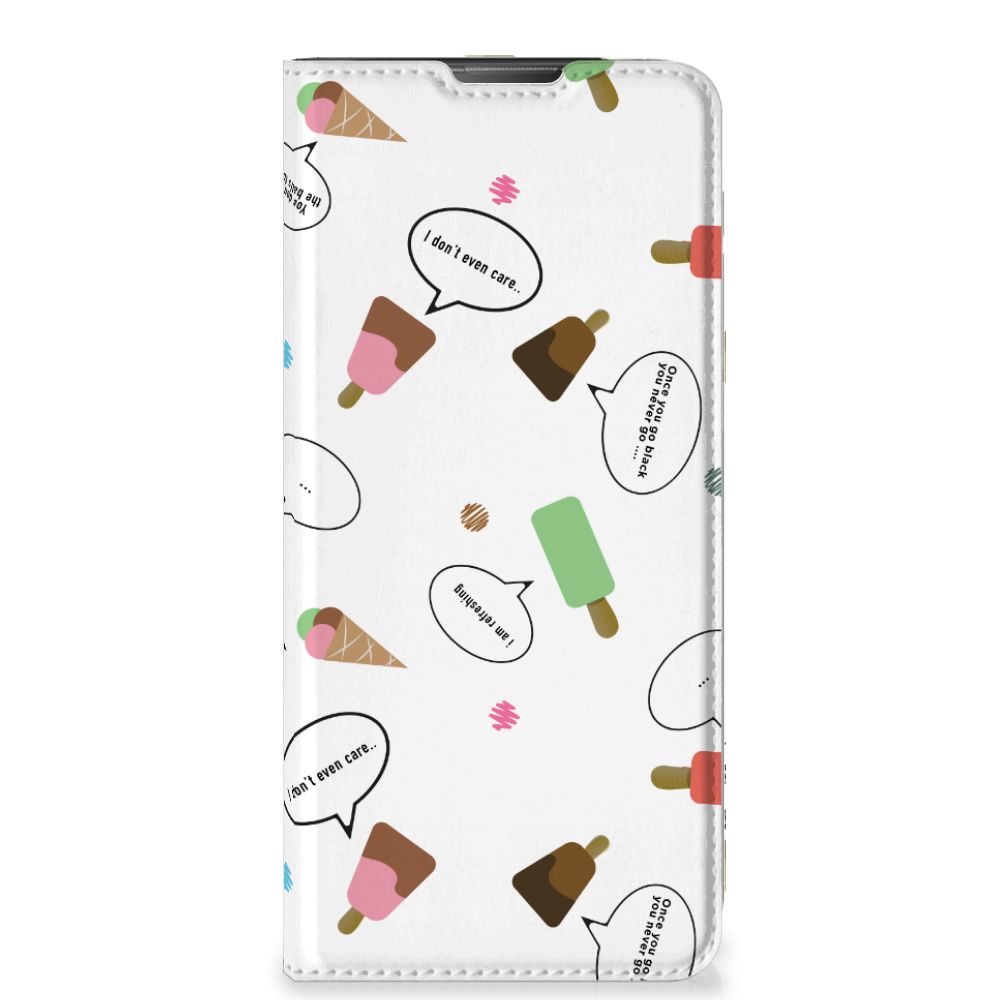 Motorola Moto E20 Flip Style Cover IJsjes design IJsjes voorzijde