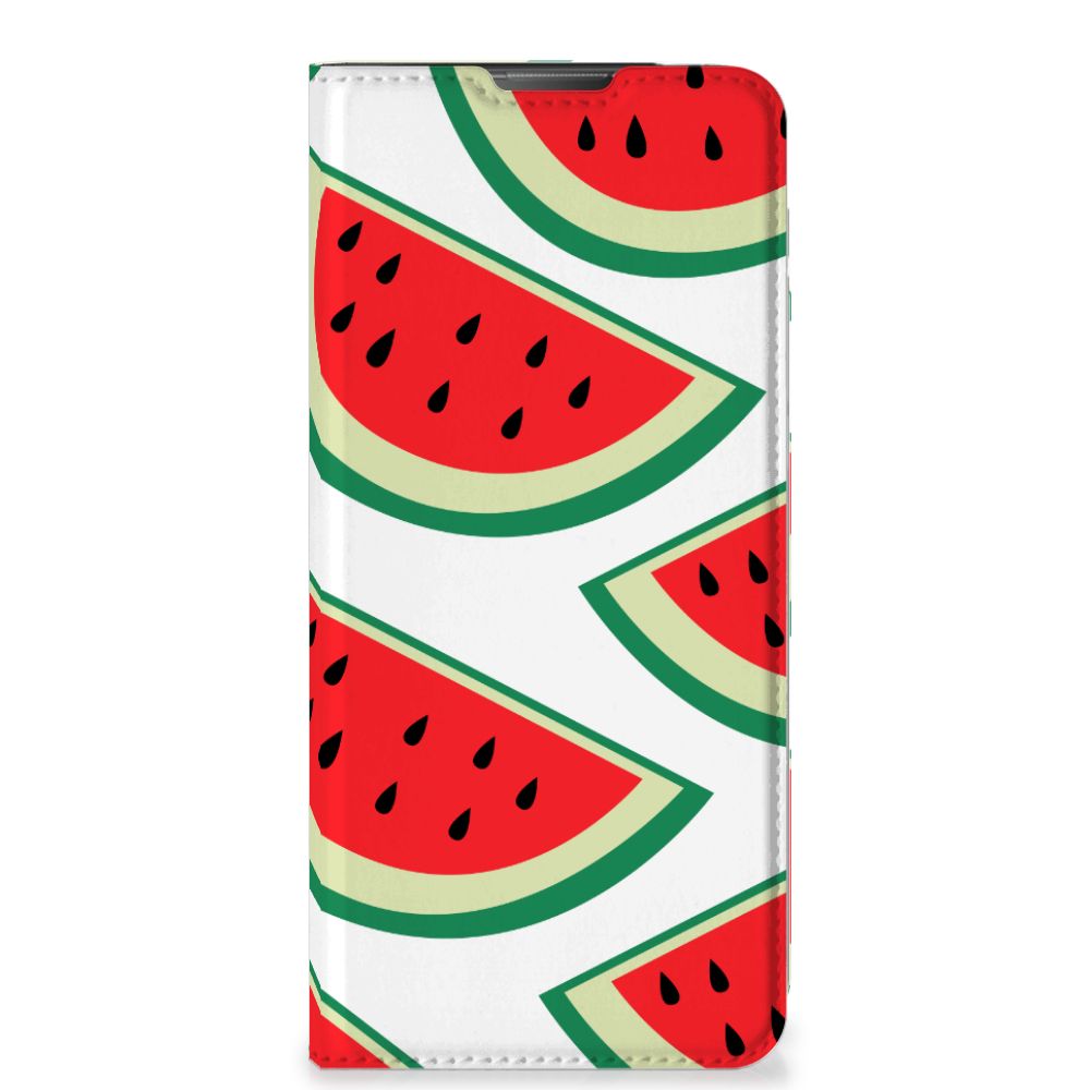 Motorola Moto E20 Flip Style Cover Watermelons design voorkant