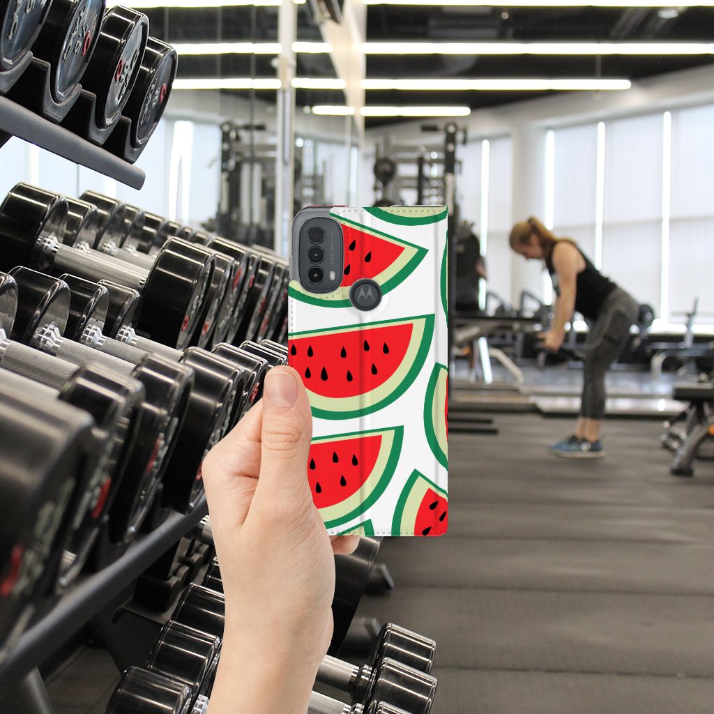 Motorola Moto E20 Flip Style Cover Watermelons hand gym fitness equipment