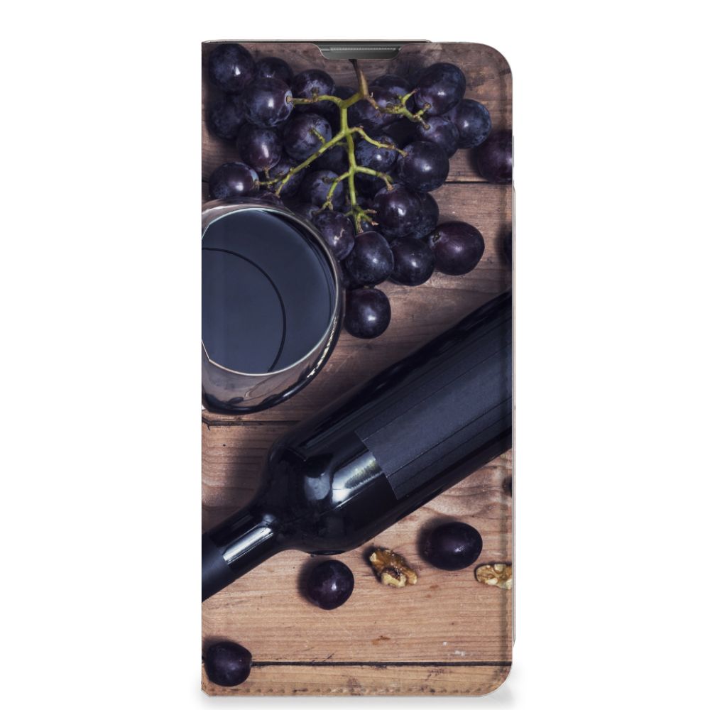 Motorola Moto E20 Flip Style Cover Wijn wijn design voorkant